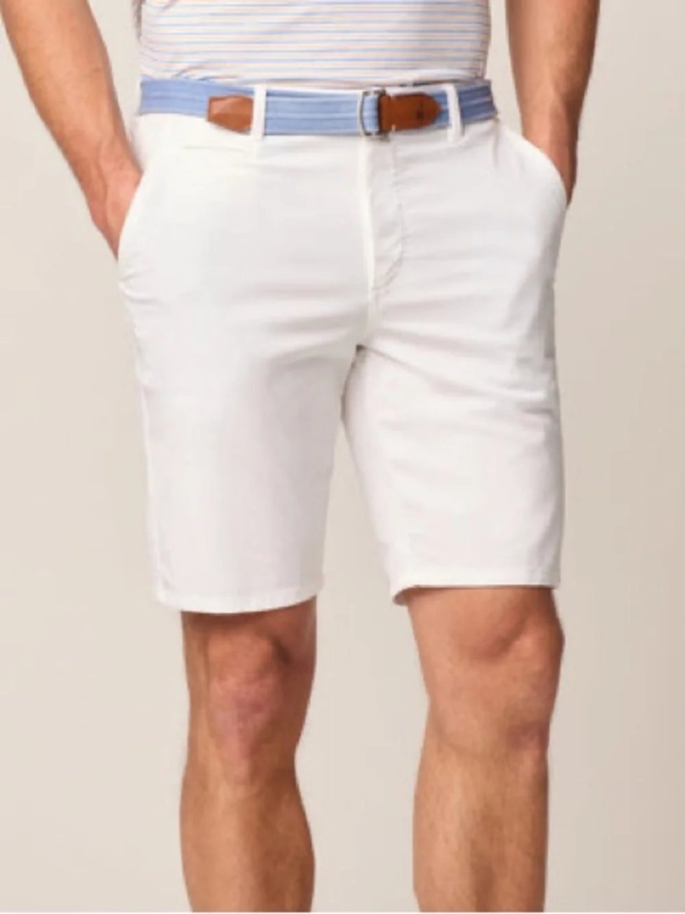 johnnie-O White Nassau Short 10.5” inseam